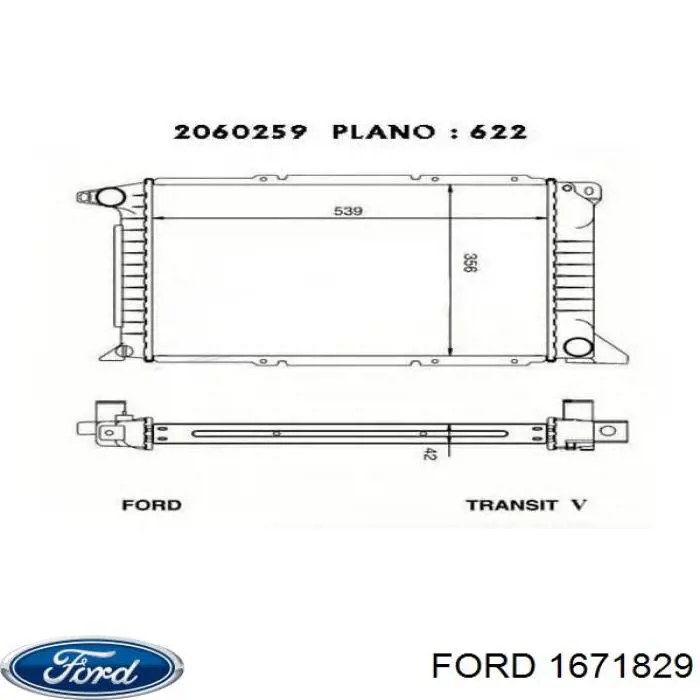 1671829 Ford Радіатор охолодження двигуна