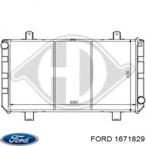 Радіатор основний Ford 1671829 ціна, від 28.25 USD