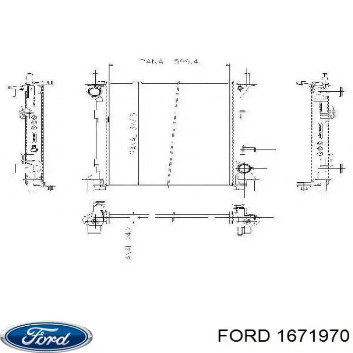 Радіатор основний Ford 1671970 ціна, від 73.52 USD