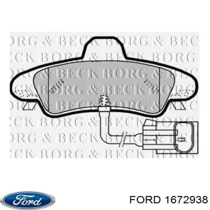 Задні гальмівні колодки 1672938 Ford
