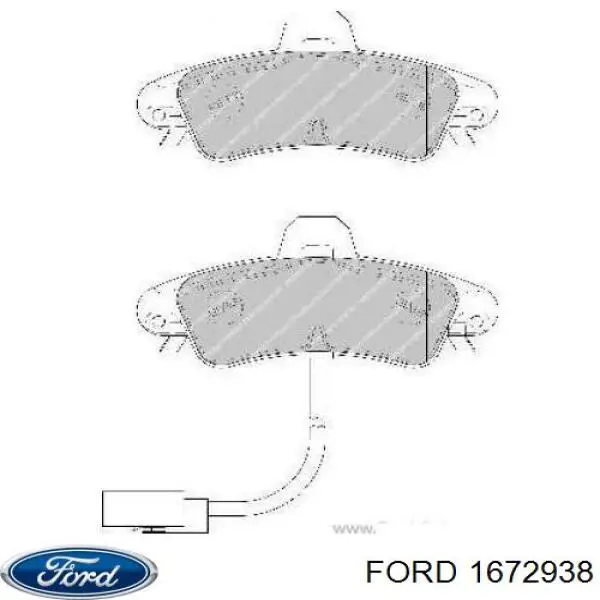 Задні гальмівні колодки Ford 1672938 ціна, від 21.71 USD