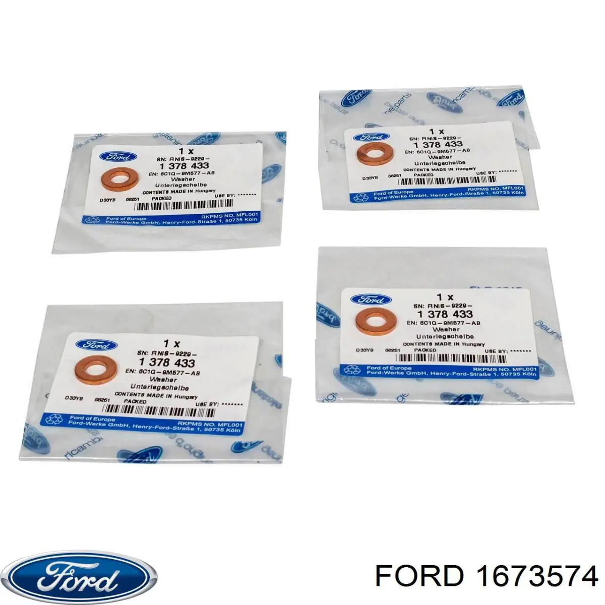 Кільце ущільнювача штуцера зворотного шланга форсунки Ford 1673574