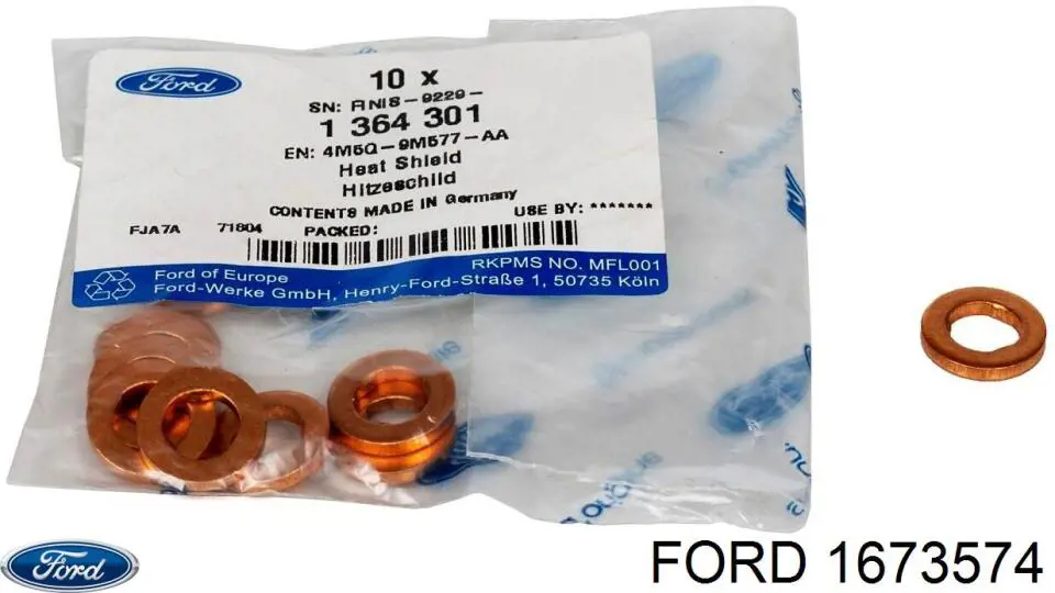 Купити 1673574 Ford Кільце ущільнювача штуцера зворотного шланга форсунки