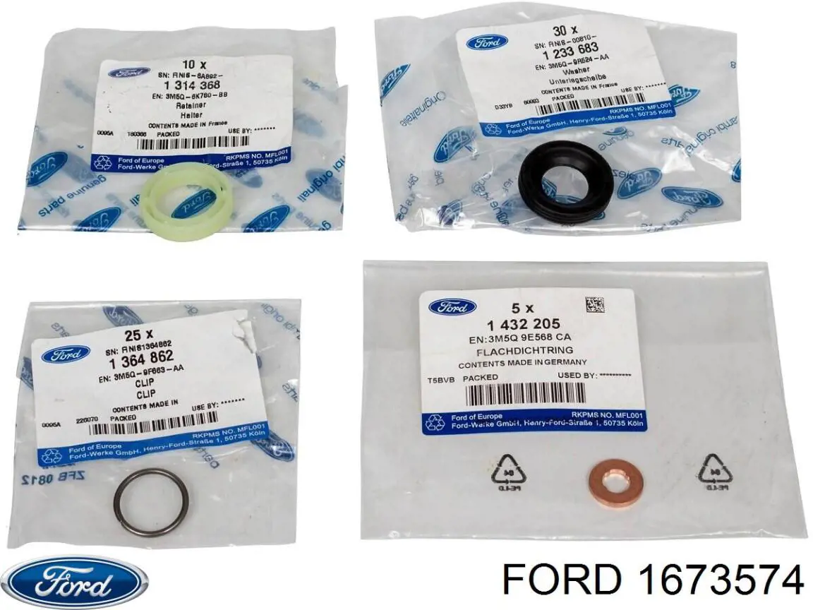 1673574 Ford Кільце ущільнювача штуцера зворотного шланга форсунки