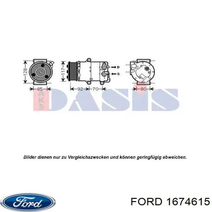 Компресор кондиціонера 1674615 Ford