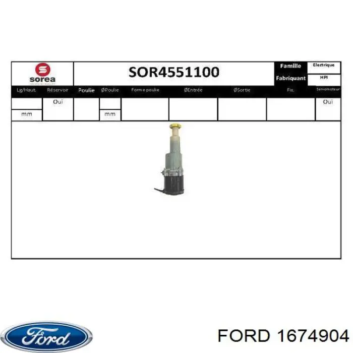 Насос ГПК Ford 1674904 ціна, від 134.28 USD