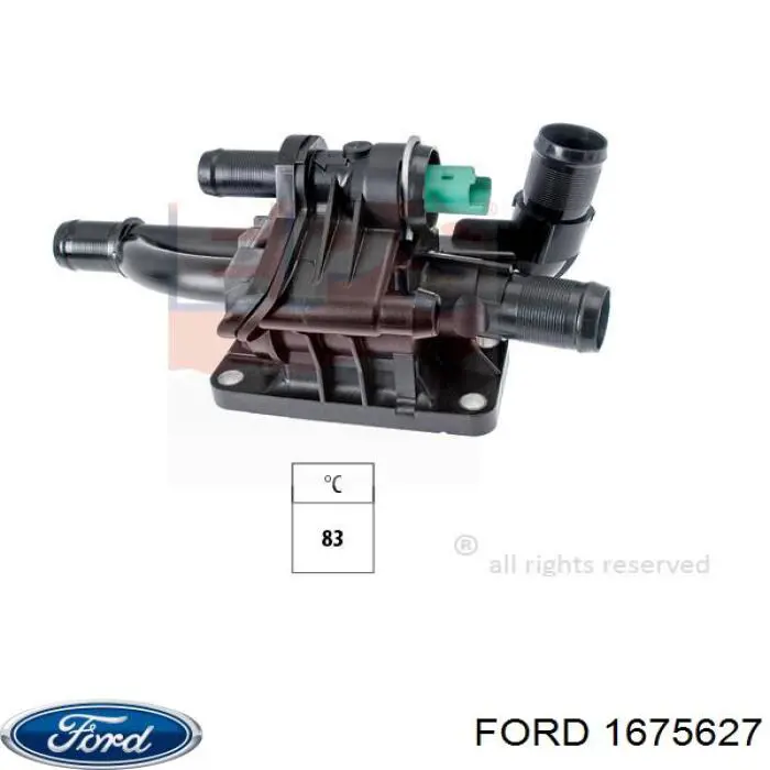 Кожух термостата Ford 1675627 ціна, від 19.24 USD