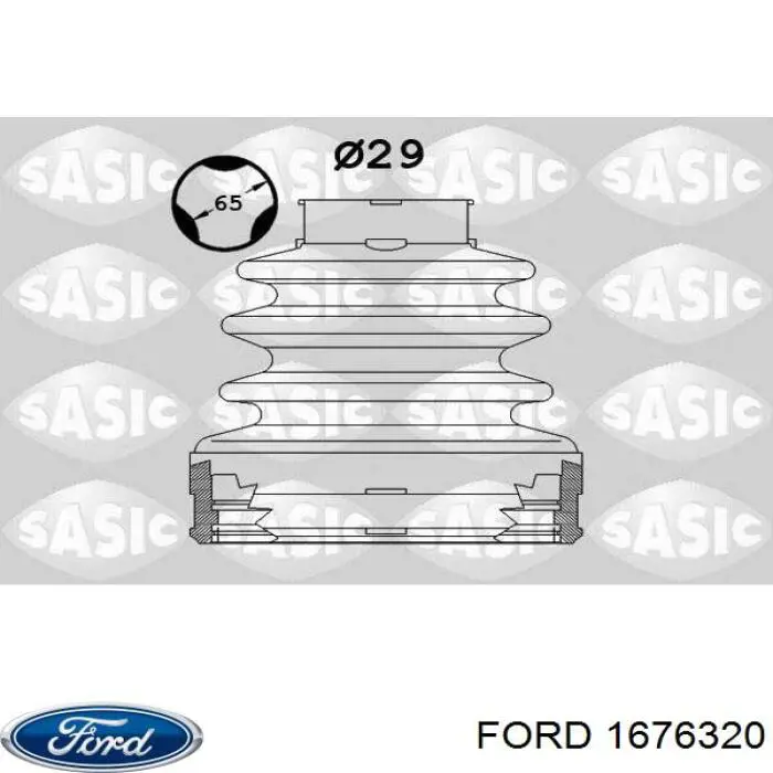 Купити 1676320 Ford Пильник шарніра кутових швидкостей внутрішній передній