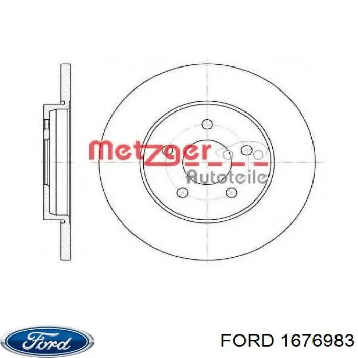 Купити 1676983 Ford Диск заднього гальма