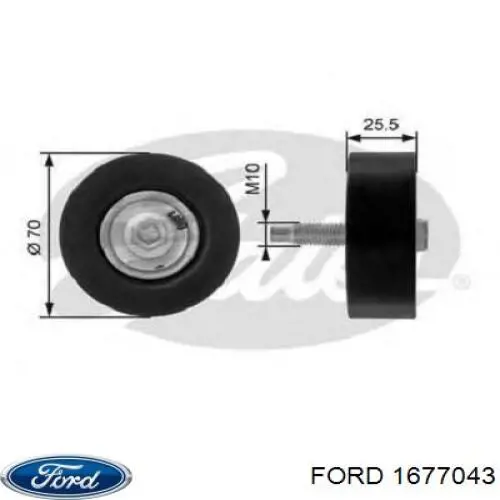 Підшипник піввісі переднього моста Ford 1677043 ціна, від 43.59 USD