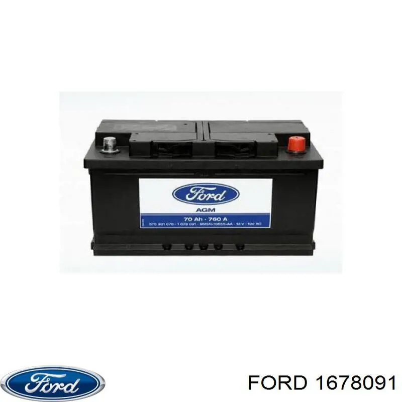 Акумуляторна батарея, АКБ 1678091 Ford