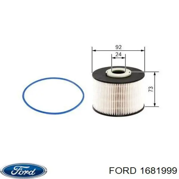 Фільтр тонкого очищення палива Ford 1681999 ціна, від 16.60 USD