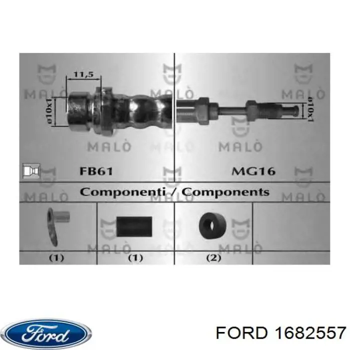 1682557 Ford шланг гальмівний передній
