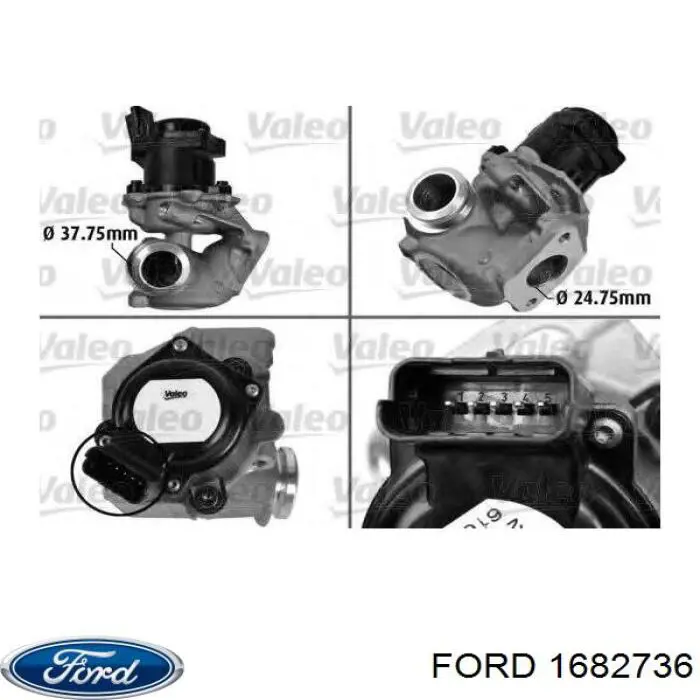 Клапан EGR Ford 1682736 ціна, від 50.82 USD