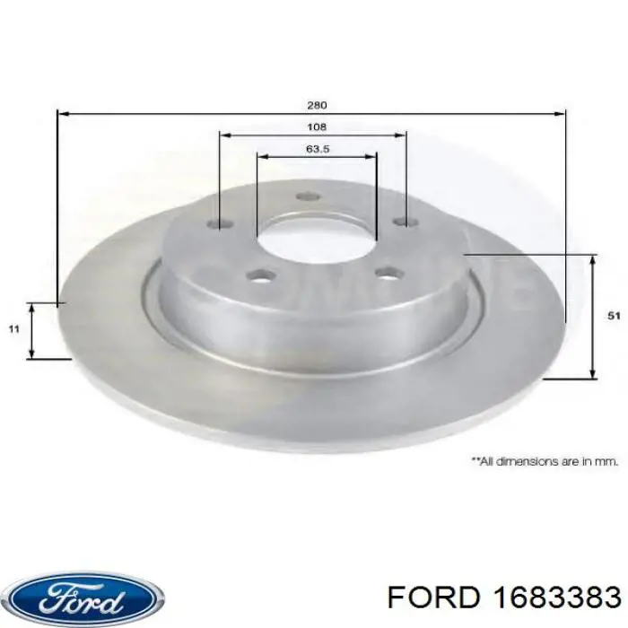 1683383 Ford Дискові гальма