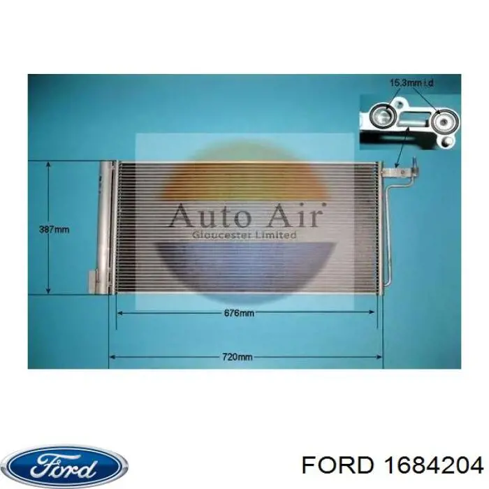 1684204 Ford радіатор кондиціонера