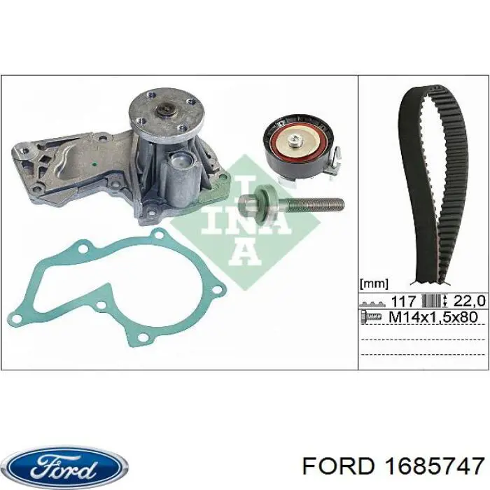 Ролик натяжителя ременя газорозподілу Ford 1685747 ціна, від 24.18 USD