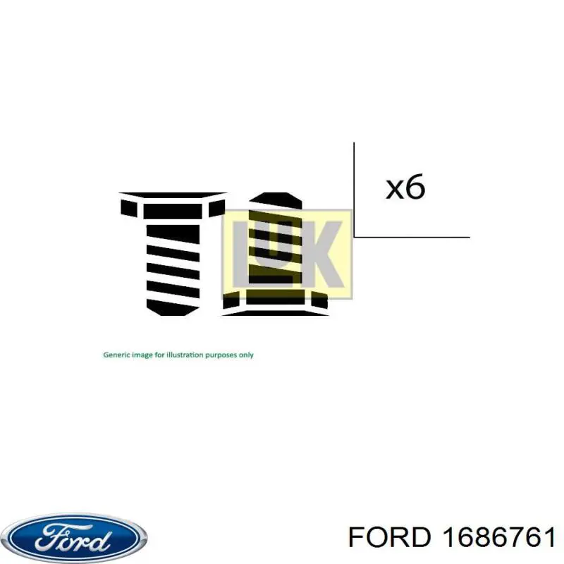 Болт кріплення маховика Ford 1686761 ціна, від 50.65 USD