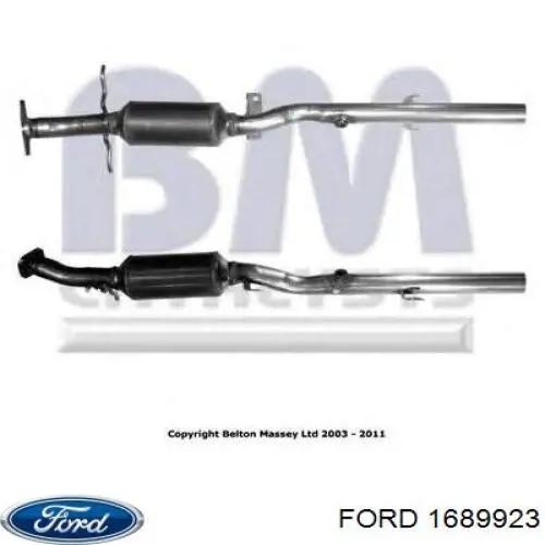 1689923 Ford Каталітичний нейтралізатор відпрацьованих газів