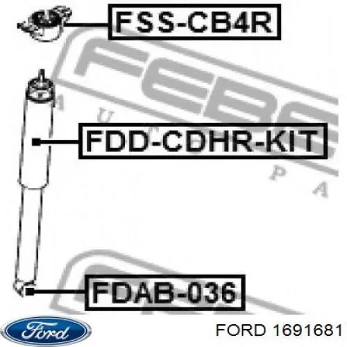 Пильник стійки задньої Ford 1691681 ціна, від 5.62 USD