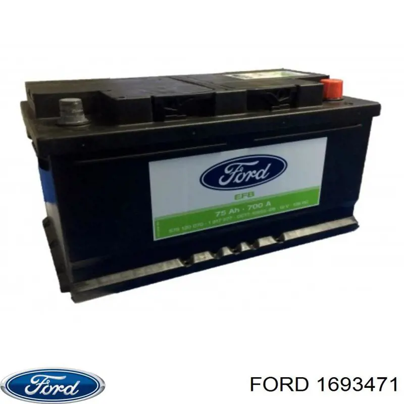 1693471 Ford батарея аккумуляторная, 75ач-700а