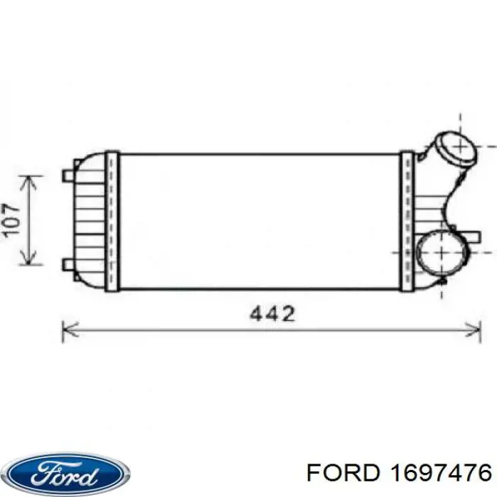 1697476 Ford радіатор интеркуллера