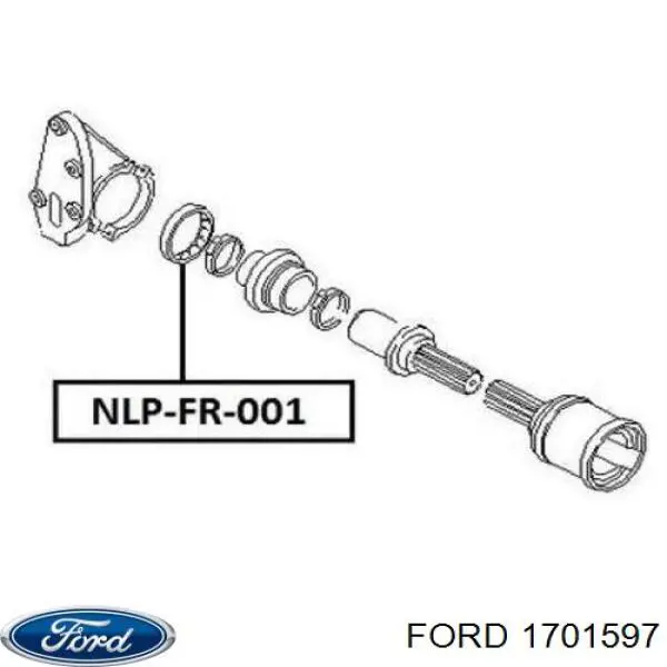 Підвісний підшипник передньої півосі Ford 1701597