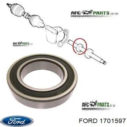 Купити 1701597 Ford Підвісний підшипник передньої піввісі