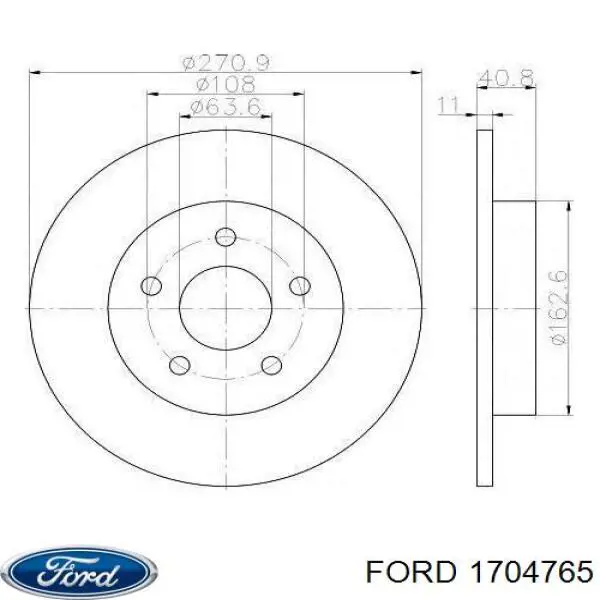 Задні дискові гальма Ford 1704765 ціна, від 32.59 USD