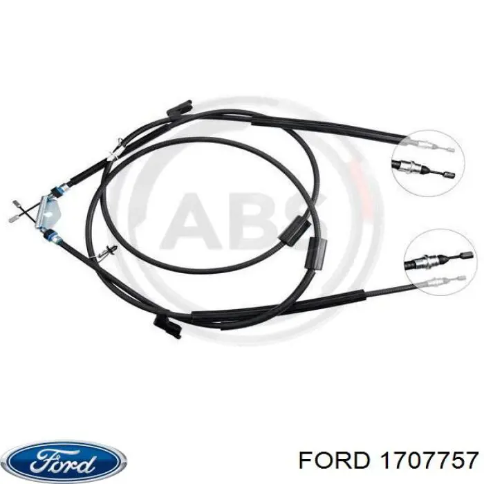 1707757 Ford Трос ручного гальма задній, правий/лівий
