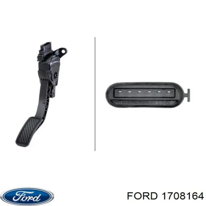 1708164 Ford педаль газу (акселератора)