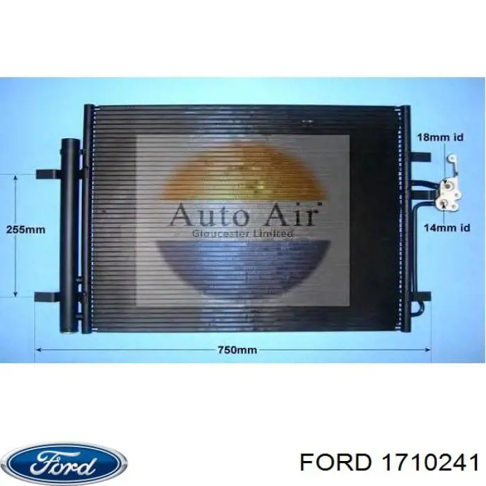1710241 Ford радіатор кондиціонера