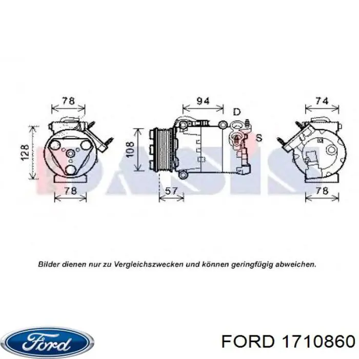 Радіатор охолодження кондиціонера Ford 1710860