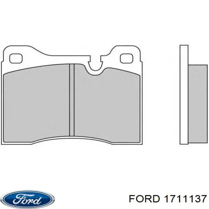 Дзеркальний елемент лівого дзеркала заднього виду Ford 1711137 ціна, від 9.23 USD