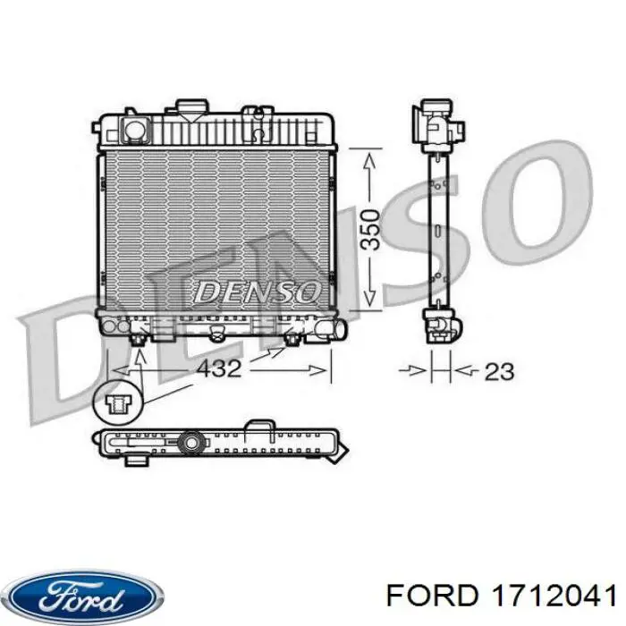 Шланг/патрубок радіатора охолодження, нижній Ford 1712041 ціна, від 5.20 USD