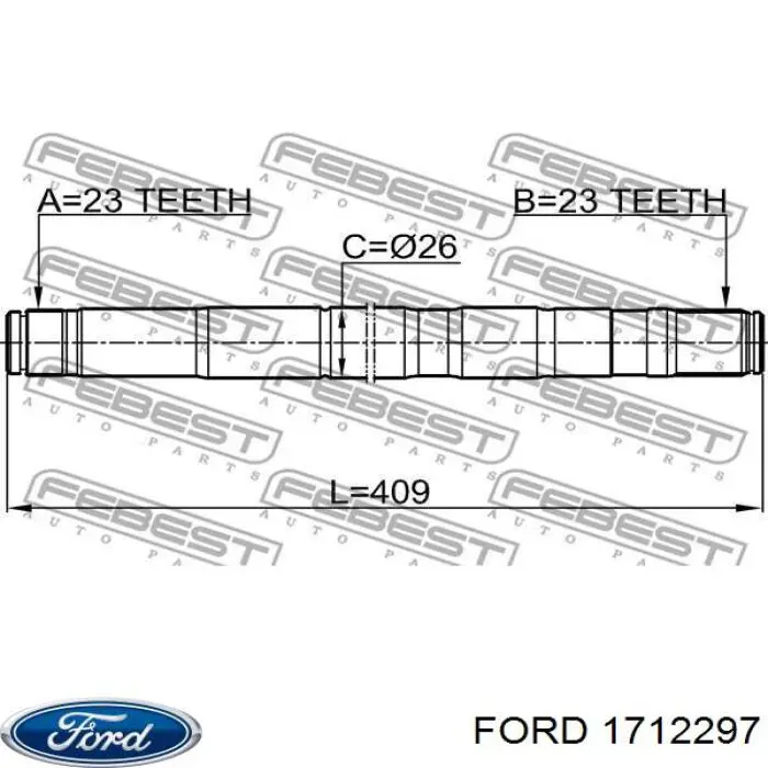 Привід передній лівий Febest 2112FOCIILH ціна, від 25.99 USD