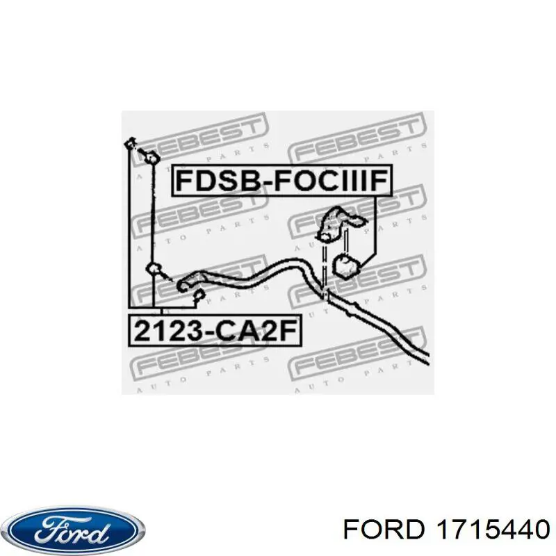 Купити 1715440 Ford Подушка стабілізатора передня
