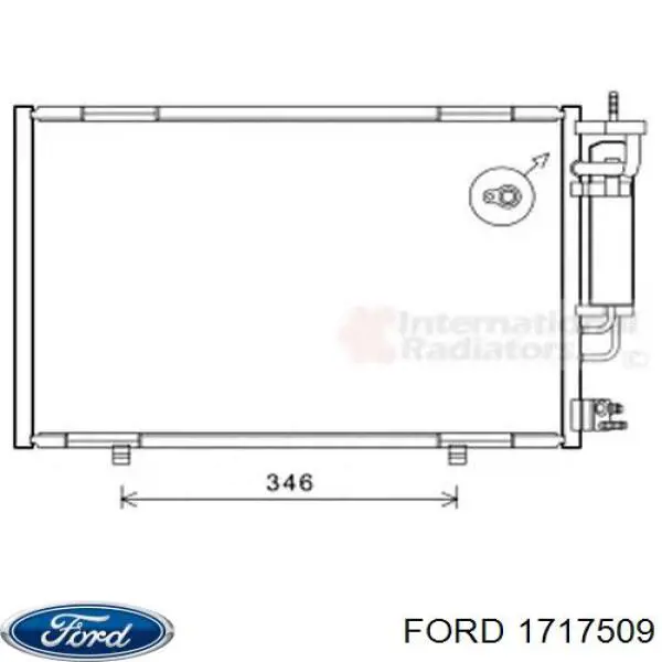 1717509 Ford радіатор кондиціонера