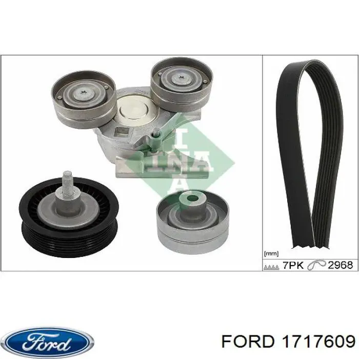 Купити 1717609 Ford Ролик приводного ременя, паразитний