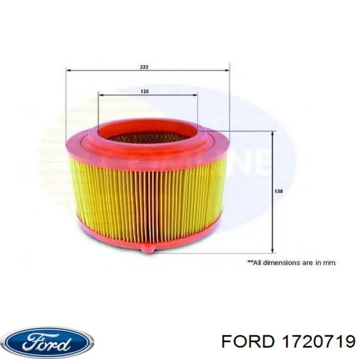 Елемент повітряного фільтра Ford 1720719 ціна, від 15.71 USD
