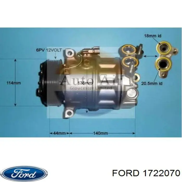 Компресор системи кондиціювання Ford 1722070 ціна, від 255.17 USD