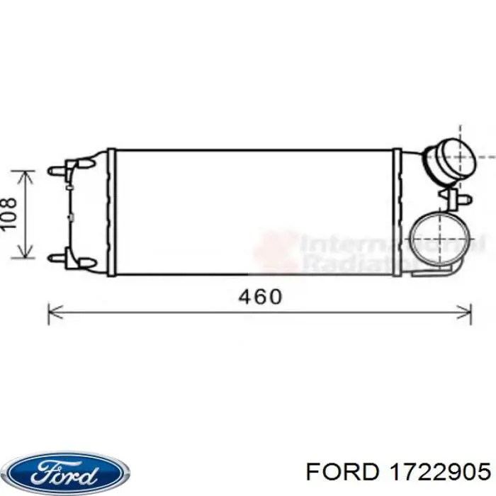 1722905 Ford радіатор интеркуллера
