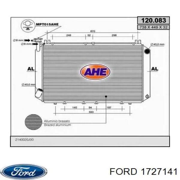 Пильник гранати внутрішній, передній півосі Ford 1727141 ціна, від 22.33 USD