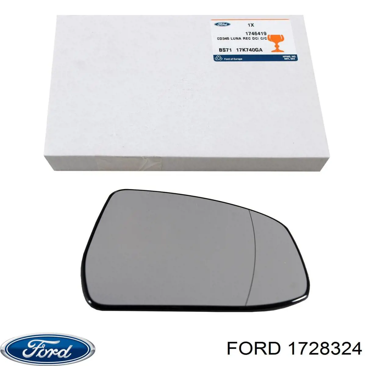 Ліве бічне дзеркало Ford 1728324 ціна, від 56.61 USD