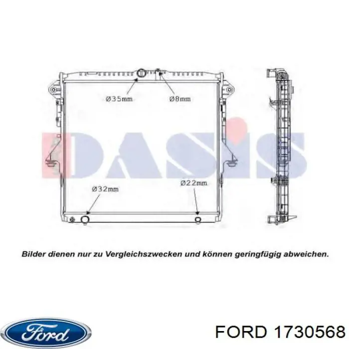 1730568 Ford Радіатор охолодження двигуна