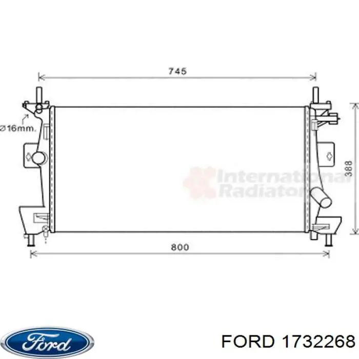 Система охолодження наддувочного повітря Ford BV619L440CG ціна, від 66.09 USD