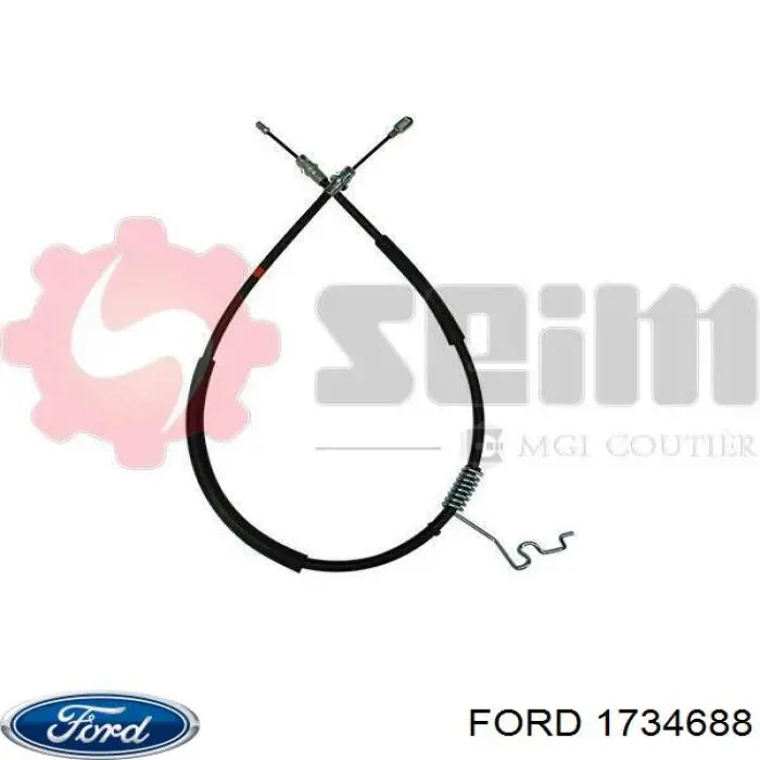 Купити 1734688 Ford Трос ручного гальма задній, правий