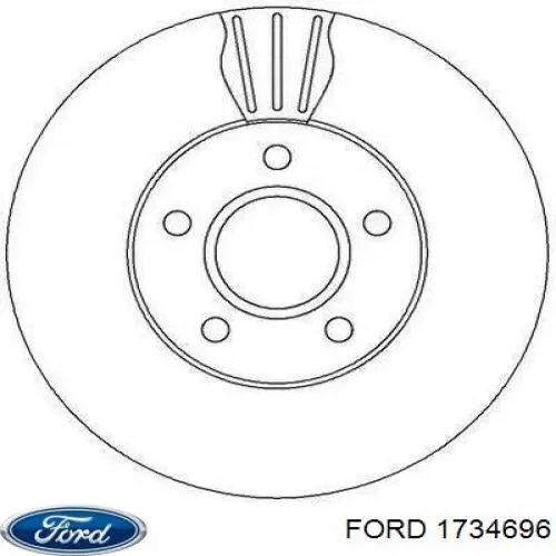 Диск переднього гальма Ford 1734696 ціна, від 31.96 USD