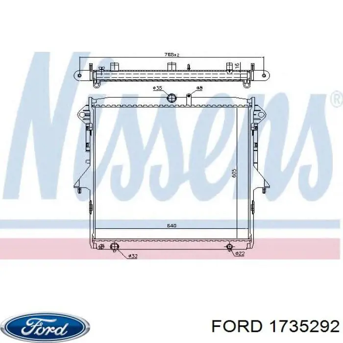 Купити 1735292 Ford Радіатор двигуна