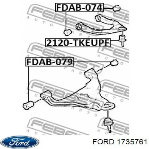 Сайлентблок переднього важеля FDAB079 Febest